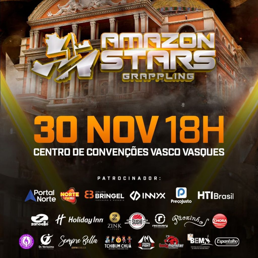 Amazon Stars Grappling, em Manaus, terá grandes nomes do Jiu-Jitsu e MMA