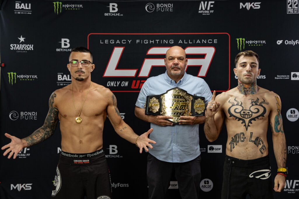 LFA 205: Vinicius Pires e Lionel Abojer batem o peso e confirmam disputa do cinturão peso-galo