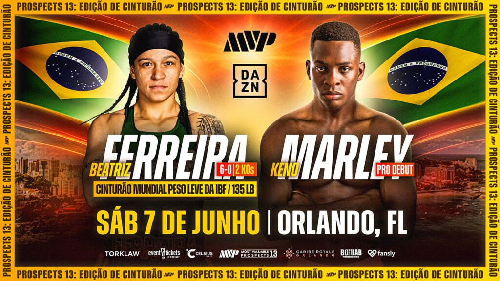 Canal do Whindersson transmite ao vivo lutas de Bia Ferreira e Keno Marley no MVP Prospects 13