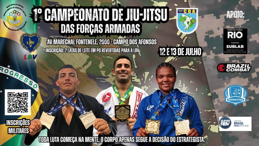 1º Campeonato Brasileiro de Jiu-Jitsu das Forças Armadas acontece em julho