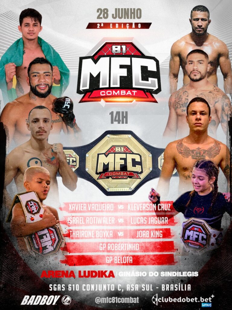 MFC 81 anuncia card completo com três disputas de cinturão em Brasília