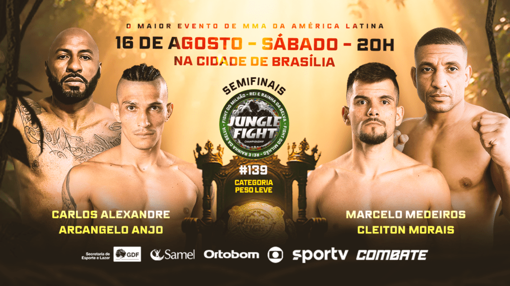 Jungle Fight 139 define finalistas do GP peso leve do Fight do Milhão em Brasília