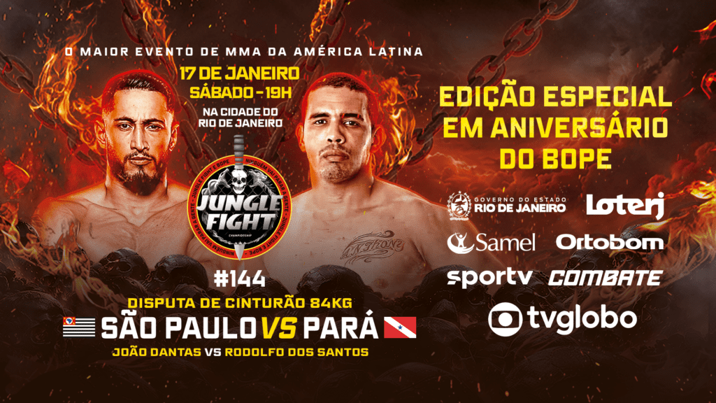 Jungle Fight no Bope tem disputa do cinturão peso-médio